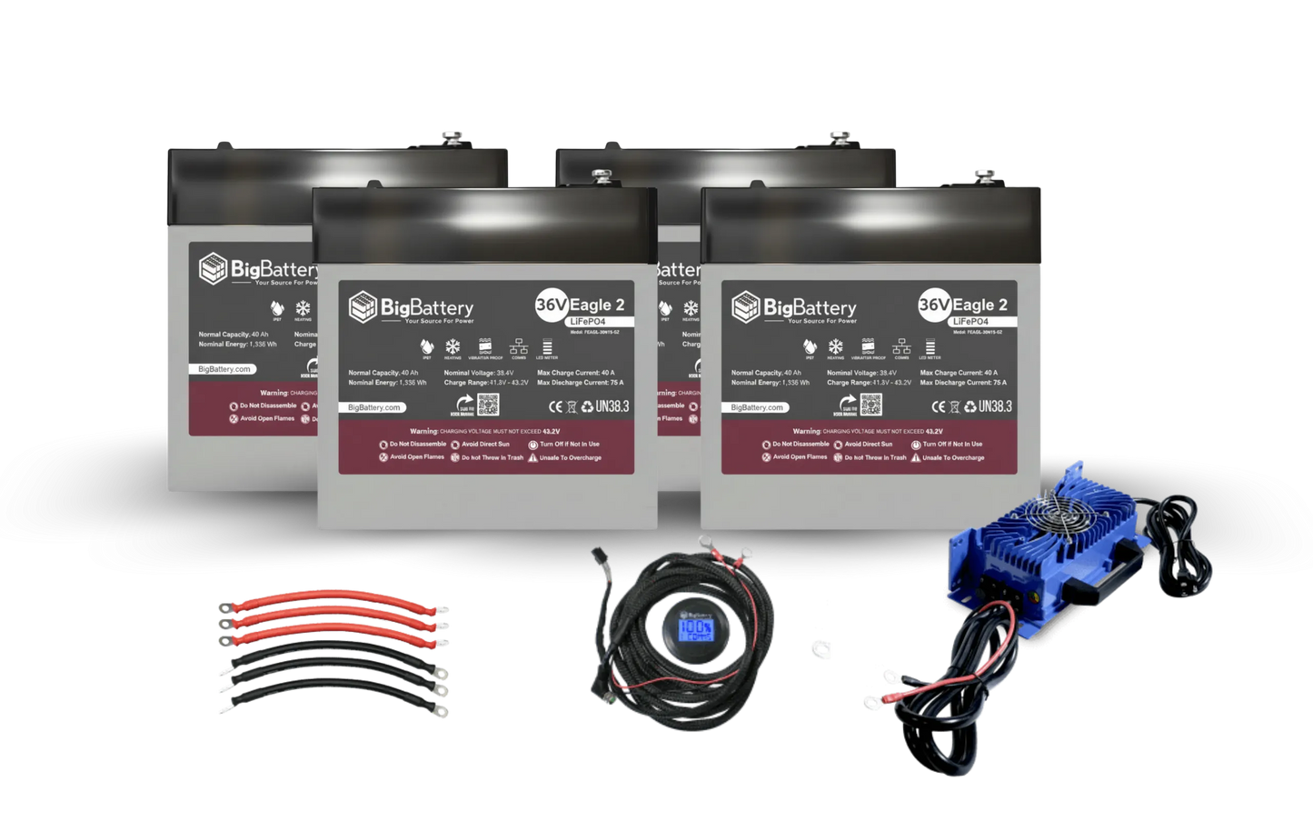 BigBattery 36V EAGLE 2 | 3.08kWh-6.16kWh) LiFePO₄ Battery Standard Kit