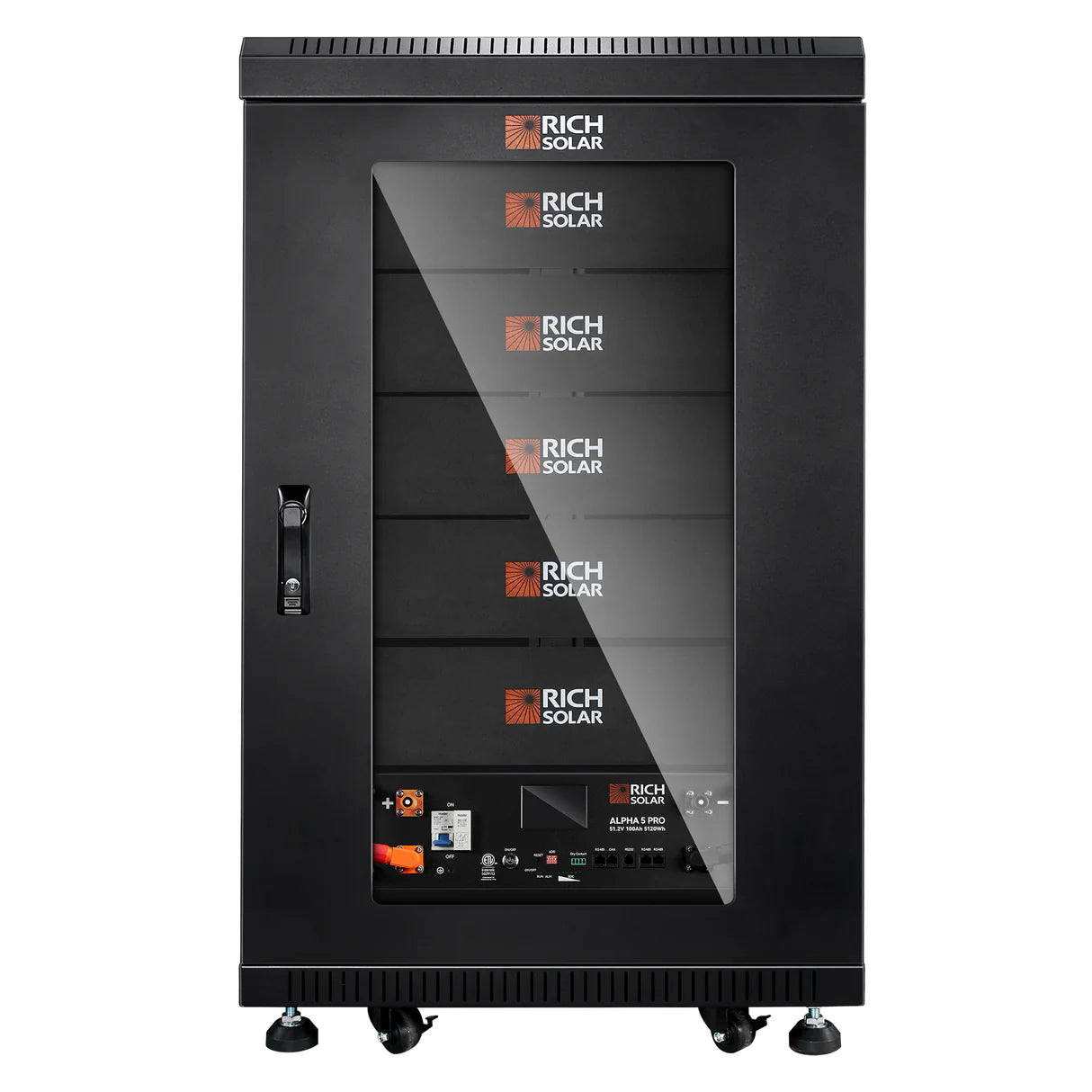 Rich Solar ALPHA 5 PRO | 51.2V 100Ah LiFePO4 Battery | Premium 48V Server Rack Lithium Battery for Residential, Commercial, RVs, Off-Grid | 7,000 Lifetime Cycles | 10 Year Warranty | UL1973, UL9540A Certified