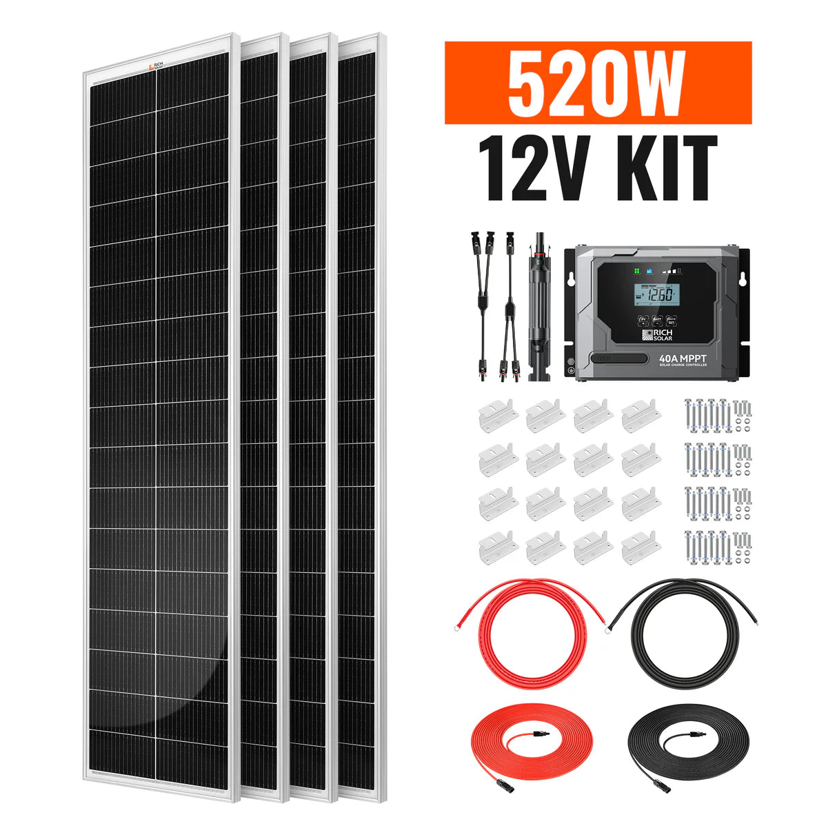 Rich Solar 520W Slim & Van Kit