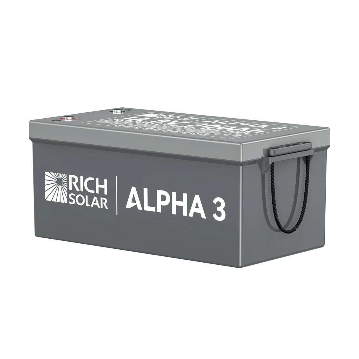 Rich Solar ALPHA 3 Series | Fast-Charging 12V 300Ah LiFePO4 Battery for RVs, Cabinets, Off-Grid| Internal Heat Technology | Bluetooth