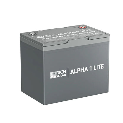 Rich Solar ALPHA 1 Series | 12V 100Ah LiFePO4 Battery | Powerful 12V Lithium Battery for RVs, Trailers, Vans, Boats, Off-Grid| Bluetooth and Internal Heat Technology