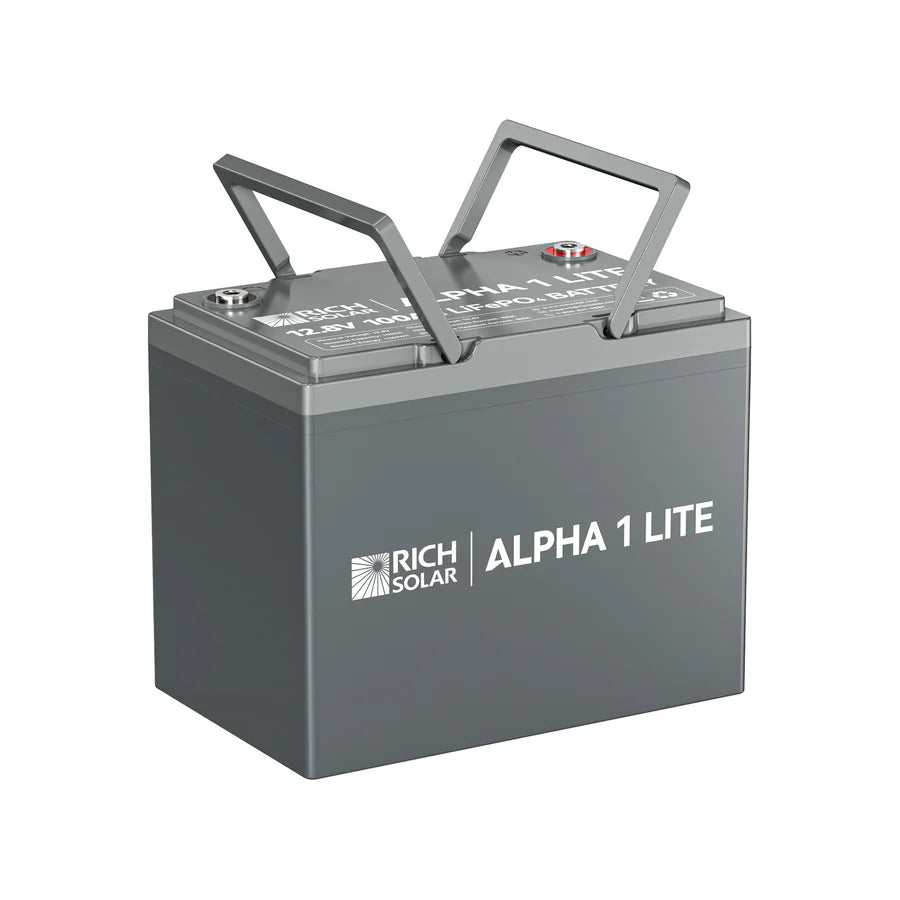Rich Solar ALPHA 1 Series | 12V 100Ah LiFePO4 Battery | Powerful 12V Lithium Battery for RVs, Trailers, Vans, Boats, Off-Grid| Bluetooth and Internal Heat Technology
