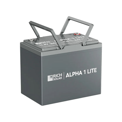 Rich Solar ALPHA 1 Series | 12V 100Ah LiFePO4 Battery | Powerful 12V Lithium Battery for RVs, Trailers, Vans, Boats, Off-Grid| Bluetooth and Internal Heat Technology