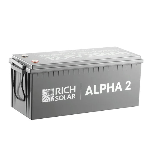 Rich Solar ALPHA 2 Series | 12V 200Ah LiFePO4 Battery | Best 12V Deep Cycle Lithium Battery for RVs, Trailers, Vans, Boats, Off-Grid