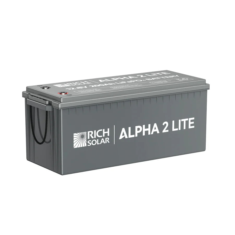 Rich Solar ALPHA 2 Series | 12V 200Ah LiFePO4 Battery | Best 12V Deep Cycle Lithium Battery for RVs, Trailers, Vans, Boats, Off-Grid
