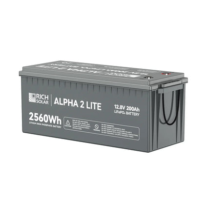 Rich Solar ALPHA 2 Series | 12V 200Ah LiFePO4 Battery | Best 12V Deep Cycle Lithium Battery for RVs, Trailers, Vans, Boats, Off-Grid