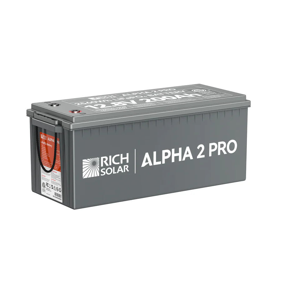Rich Solar ALPHA 2 Series | 12V 200Ah LiFePO4 Battery | Best 12V Deep Cycle Lithium Battery for RVs, Trailers, Vans, Boats, Off-Grid
