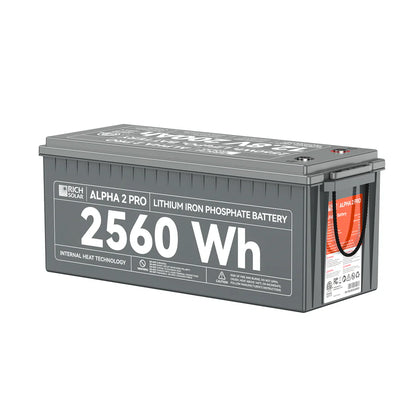 Rich Solar ALPHA 2 Series | 12V 200Ah LiFePO4 Battery | Best 12V Deep Cycle Lithium Battery for RVs, Trailers, Vans, Boats, Off-Grid