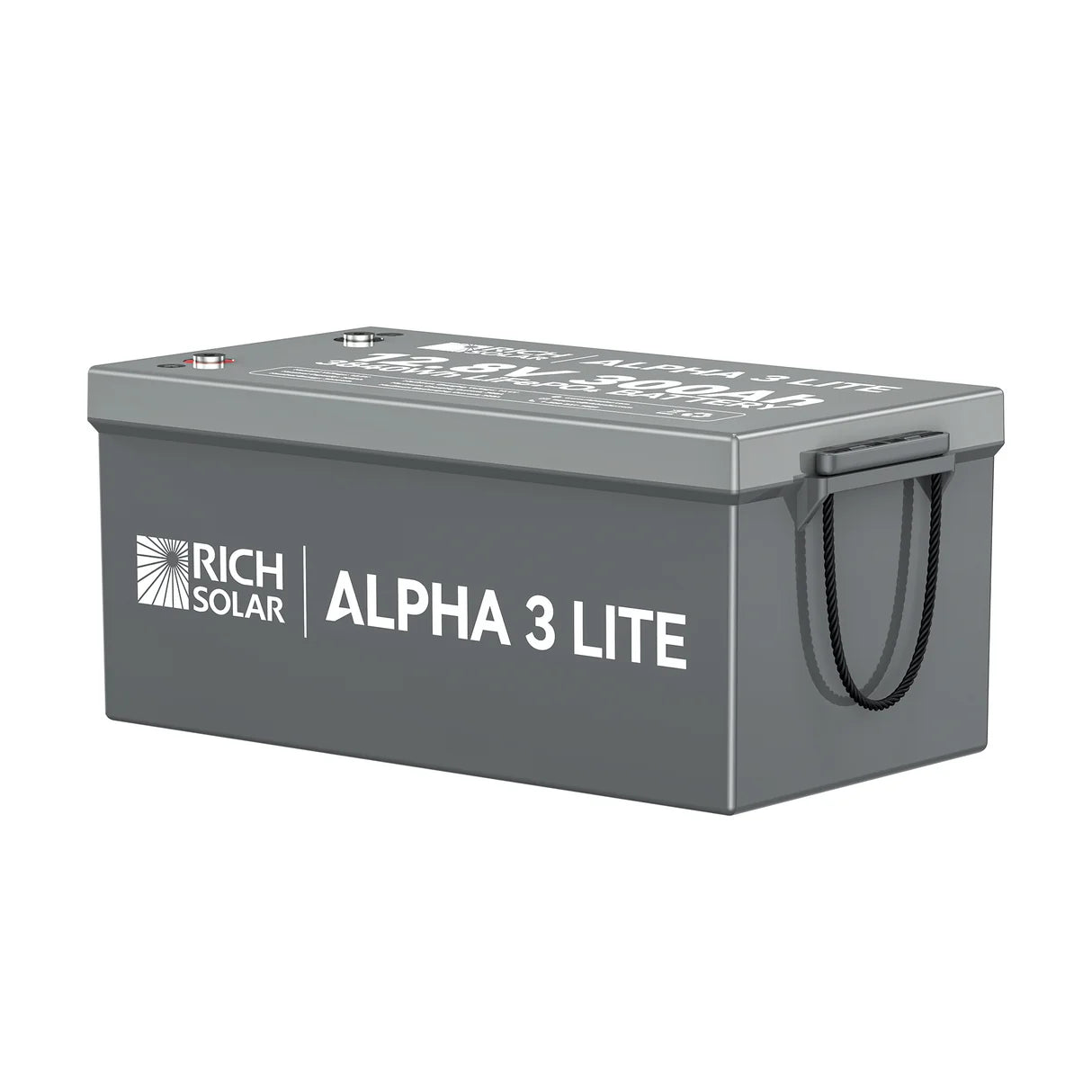 Rich Solar ALPHA 3 Series | Fast-Charging 12V 300Ah LiFePO4 Battery for RVs, Cabinets, Off-Grid| Internal Heat Technology | Bluetooth