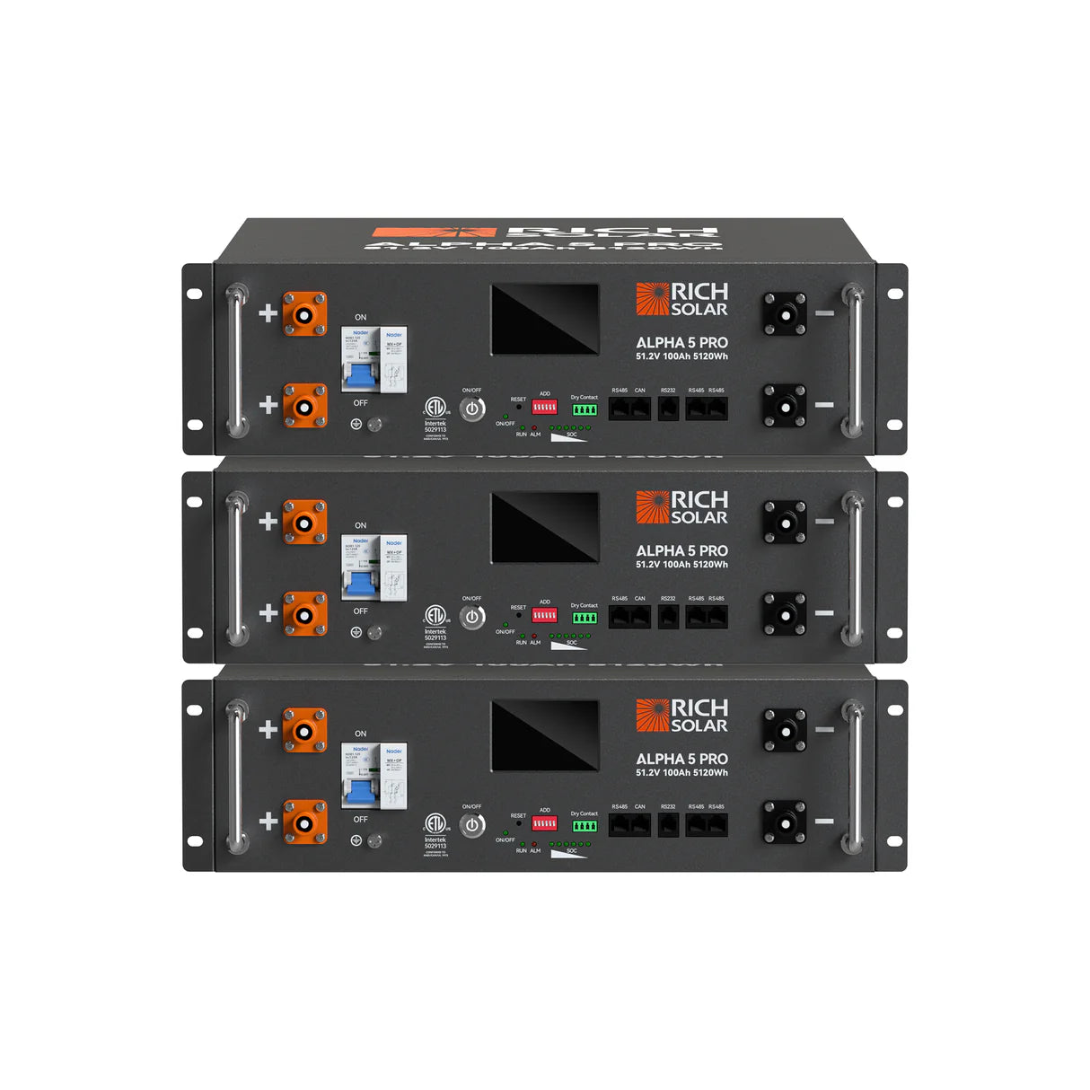 Rich Solar ALPHA 5 PRO | 51.2V 100Ah LiFePO4 Battery | Premium 48V Server Rack Lithium Battery for Residential, Commercial, RVs, Off-Grid | 7,000 Lifetime Cycles | 10 Year Warranty | UL1973, UL9540A Certified