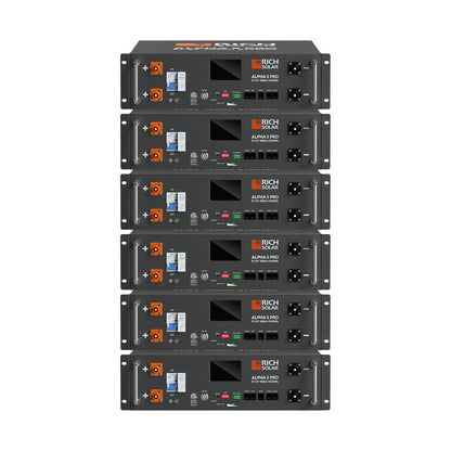 Rich Solar ALPHA 5 PRO | 51.2V 100Ah LiFePO4 Battery | Premium 48V Server Rack Lithium Battery for Residential, Commercial, RVs, Off-Grid | 7,000 Lifetime Cycles | 10 Year Warranty | UL1973, UL9540A Certified