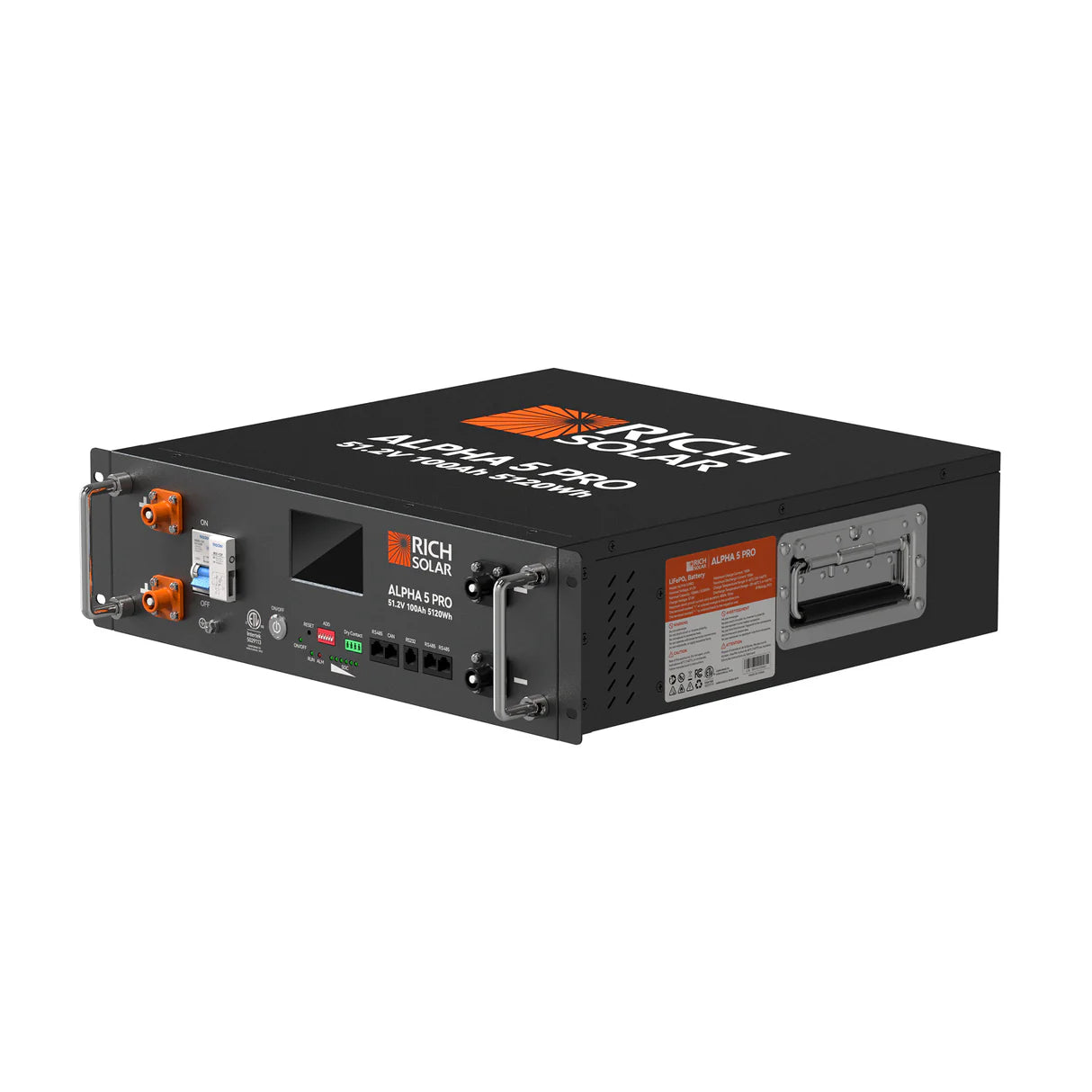 Rich Solar ALPHA 5 PRO | 51.2V 100Ah LiFePO4 Battery | Premium 48V Server Rack Lithium Battery for Residential, Commercial, RVs, Off-Grid | 7,000 Lifetime Cycles | 10 Year Warranty | UL1973, UL9540A Certified