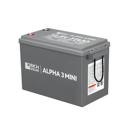 Rich Solar ALPHA 3 MINI | 12V 314Ah LiFePO₄ Battery | 40% More Compact, Built-in Heater & Bluetooth | Lithium Battery for RV, Solar, Off-Grid & Home Backup