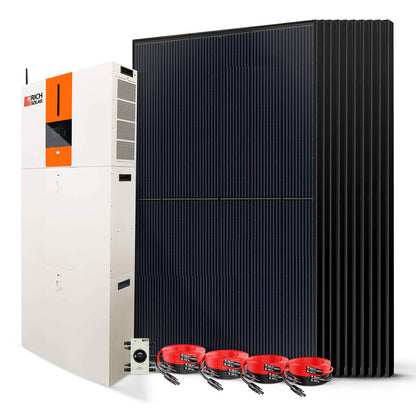 Rich Solar 4000 Watt Solar | 48V 6500W/120V Hybrid Inverter | All-in-One Kit