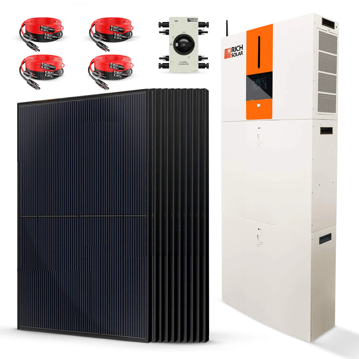 Rich Solar 4000 Watt Solar | 48V 6500W/120V Hybrid Inverter | All-in-One Kit