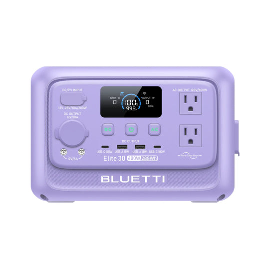 BLUETTI Elite 30 V2 Twilight Glow Purple+60W