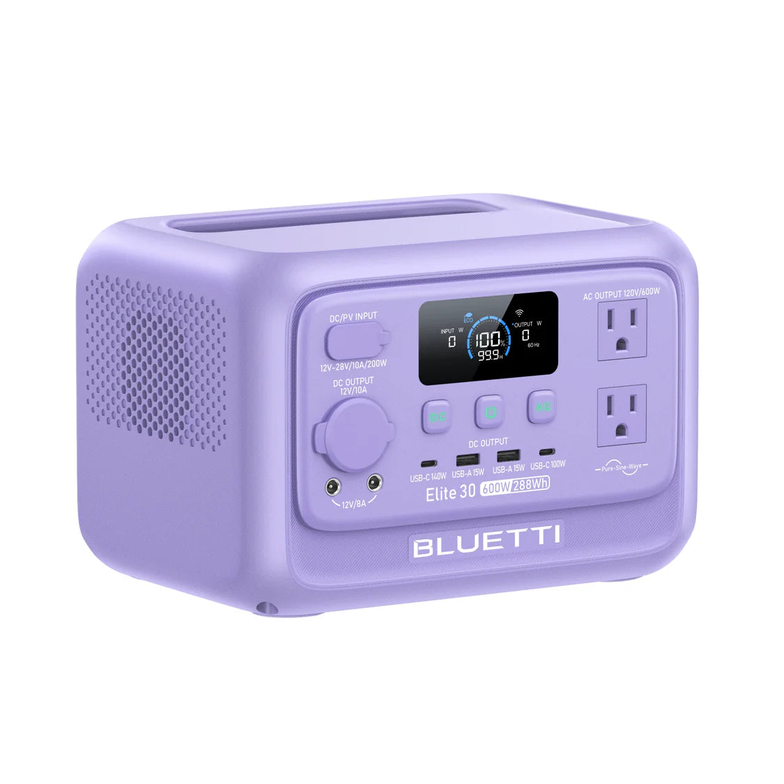 BLUETTI Elite 30 V2 Twilight Glow Purple+60W