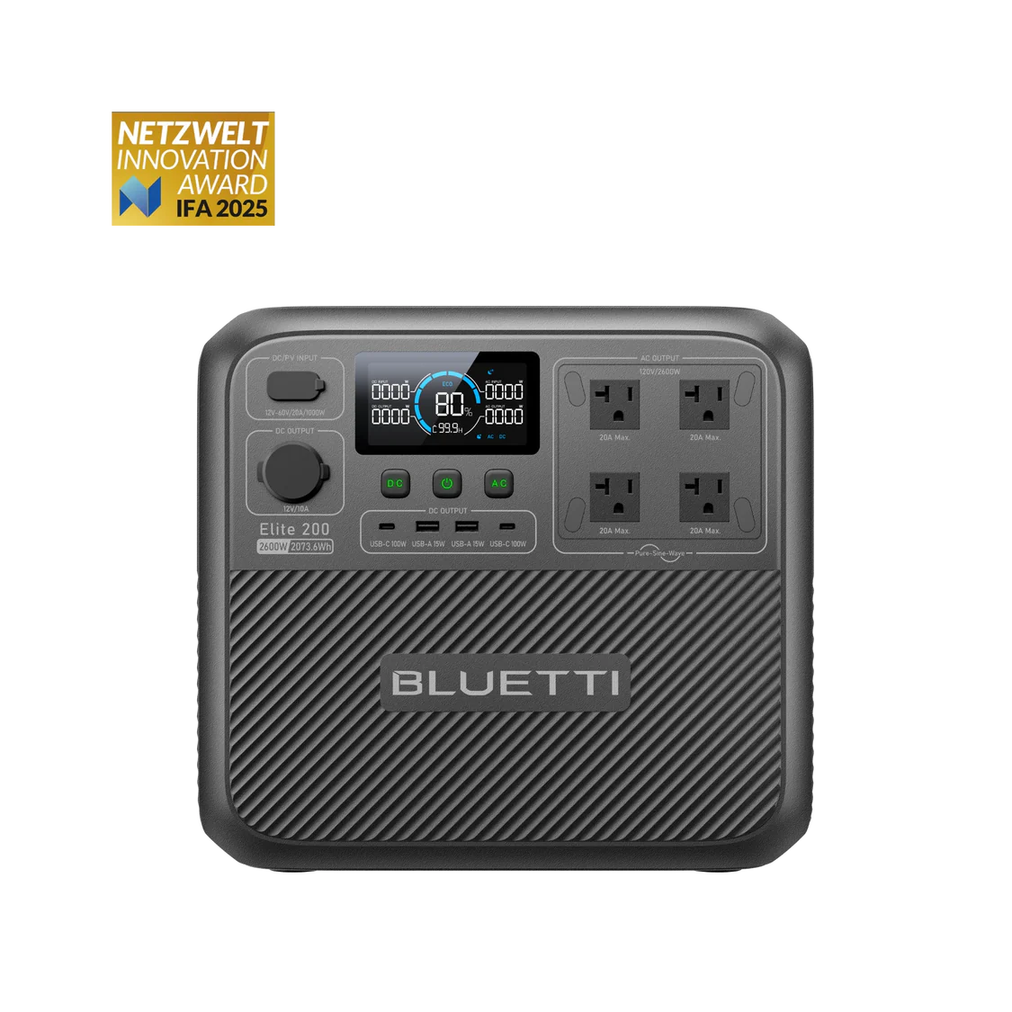 BLUETTI Elite 200 V2 Portable Power Station | 2600W 2073.6Wh
