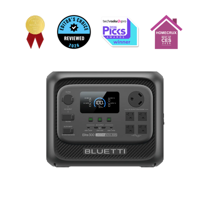 BLUETTI Elite 300 Portable Power Station | 3,014Wh, 2,400W