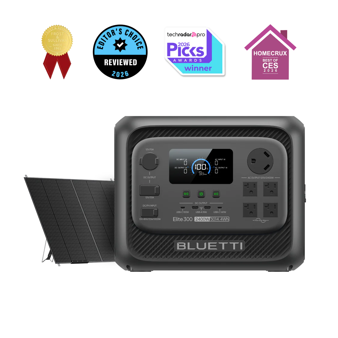 BLUETTI Elite 300 Portable Power Station | 3,014Wh, 2,400W