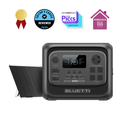BLUETTI Elite 300 Portable Power Station | 3,014Wh, 2,400W