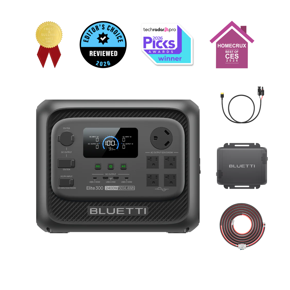 BLUETTI Elite 300 Portable Power Station | 3,014Wh, 2,400W
