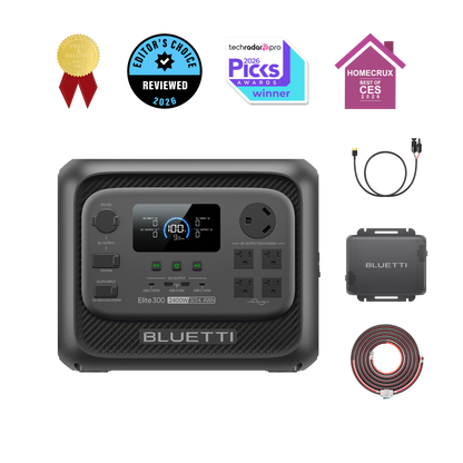 BLUETTI Elite 300 Portable Power Station | 3,014Wh, 2,400W