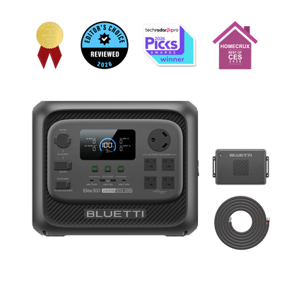 BLUETTI Elite 300 Portable Power Station | 3,014Wh, 2,400W
