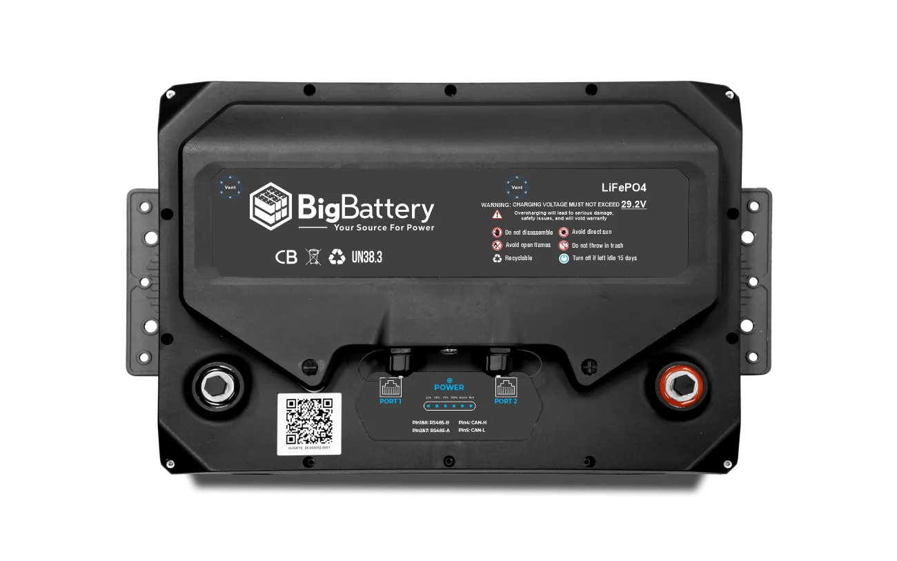 BigBattery 24V HUSKY 2 INV Lithium Battery 5.12kWh 200Ah | LiFePO4 | Inverter Comms | RV | Off-Grid | Marine Battery