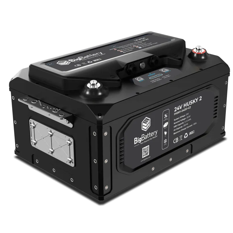 BigBattery 24V HUSKY 2 INV Lithium Battery 5.12kWh 200Ah | LiFePO4 | Inverter Comms | RV | Off-Grid | Marine Battery