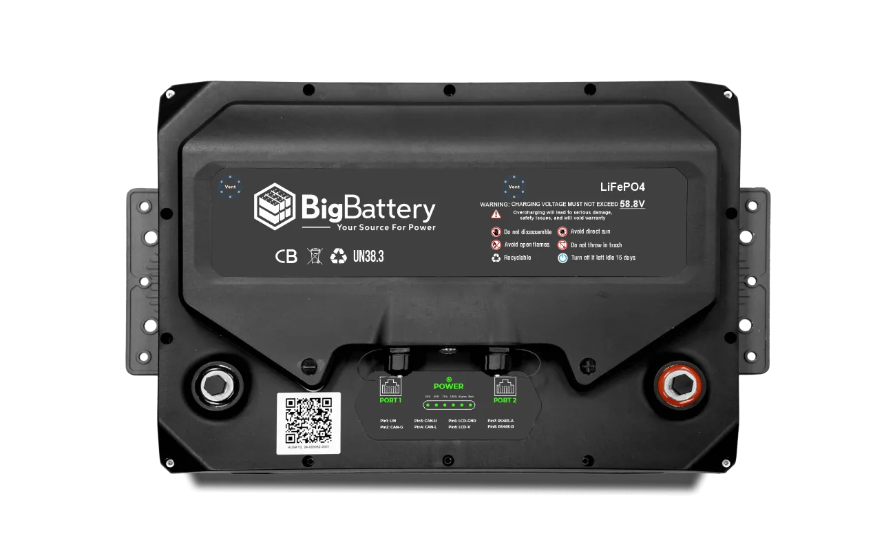 BigBattery 48V HUSKY 2 PWR | 5.12kWh LiFePO4 – High Power | Golf Cart | UTV | Industrial Battery