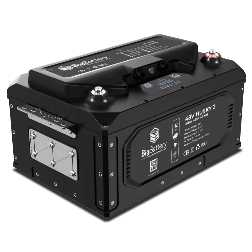 BigBattery 48V HUSKY 2 INV Lithium Battery 5.12kWh 100Ah | LiFePO4 | Inverter Comms | RV | Off-Grid | Marine Battery