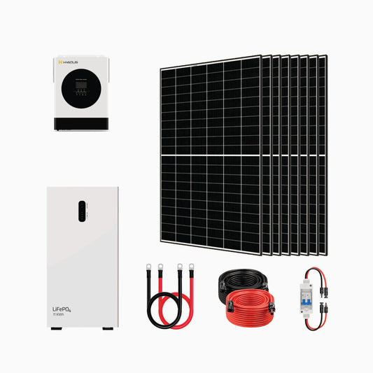 HYSOLIS Pathfinder 3kW Off-Grid Inverter + Battery Storage + 440W Solar Panels Kits