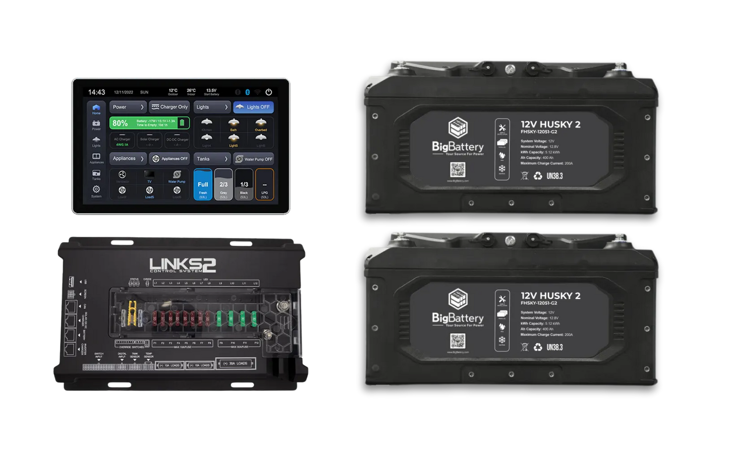 BigBattery 12V HUSKY2 RV LINKS2 Control System