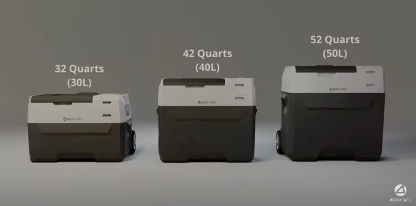 Load video: ACOPOWER|LionCooler X50A Portable Solar Fridge Freezer, 52 Quarts-ecopowerit