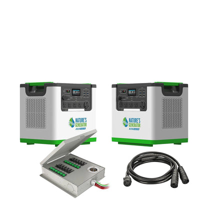 Nature's Generator Lithium 3600 Solar Generator and Transfer Switch Home Power Backup