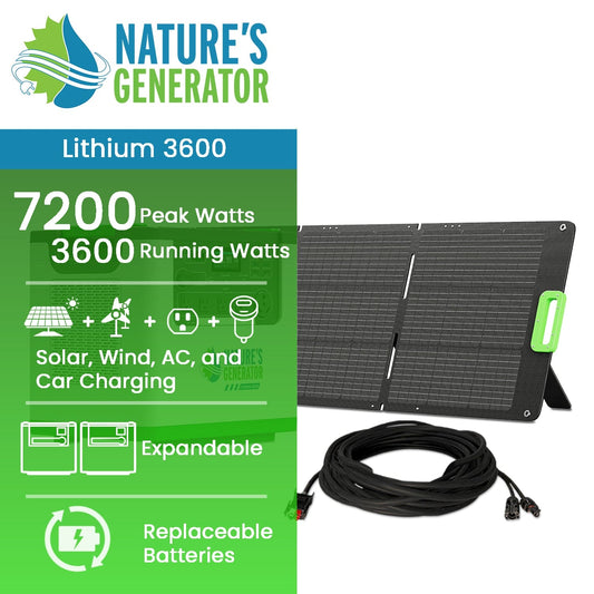 Nature's Generator Lithium 3600 Expandable Solar Generator