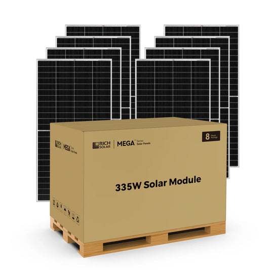 Rich Solar MEGA 335 PRO | 335 Watt Solar Panel | Premium Grid-tie or Off-grid Solar Panel for Residential, Commercial, Agriculture | 25-Year Output Warranty