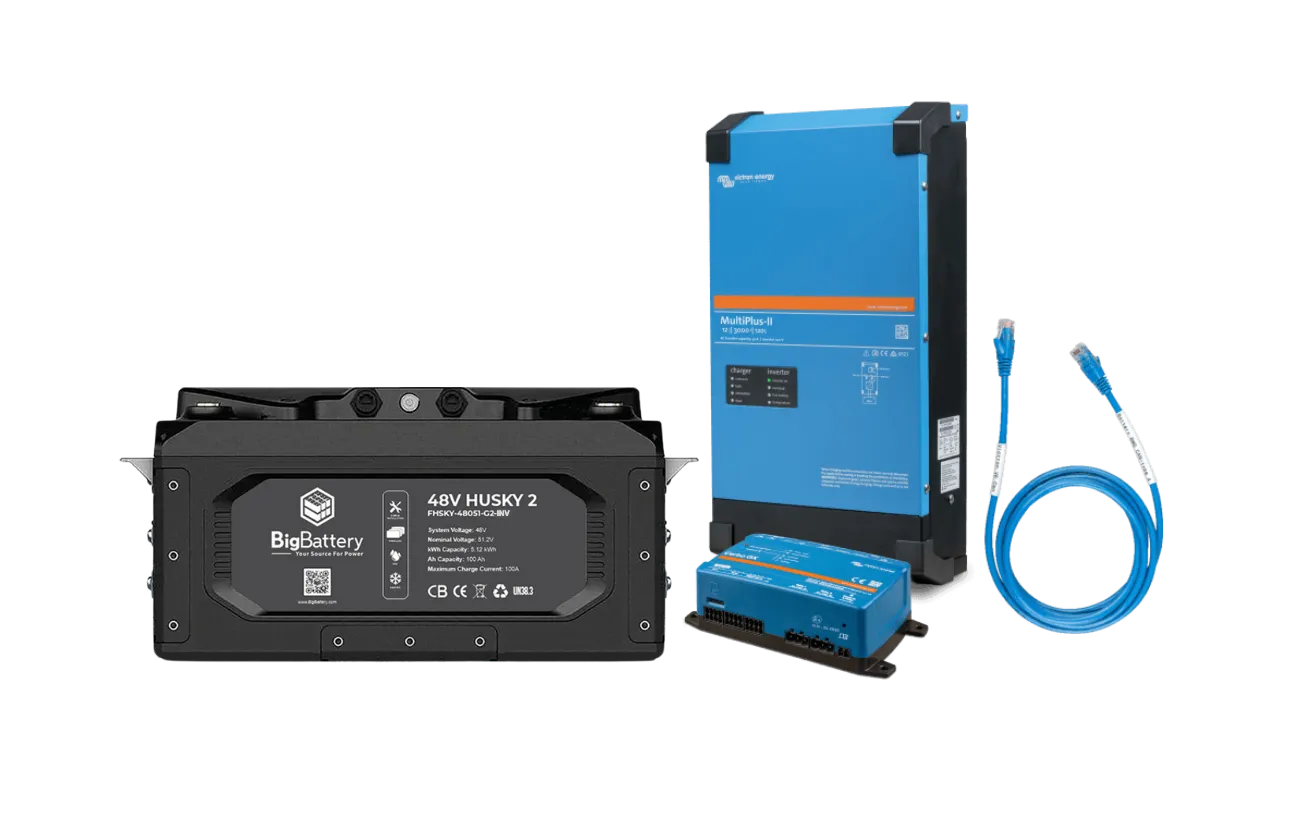 BigBattery 48V 1X HUSKY 2 KIT – Victron 48V MultiPlus-II 120V 3000W Inverter/Charger