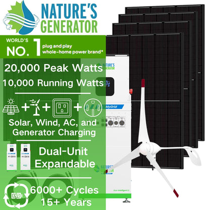 Nature’s Generator MyGrid 10K Solar and Wind Generator for Home