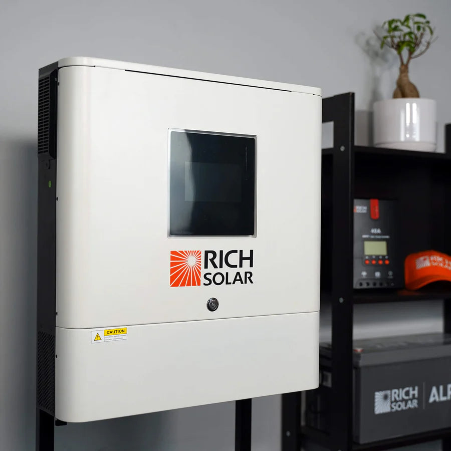 Rich Solar NOVA 6500S | 6.5kW 48 Volt Off-Grid for Campers, Cabins, Tiny Homes, ADUs, RVs, Off-Grid | Huge LCD Touchscreen with Ambient Lights | UL Certified