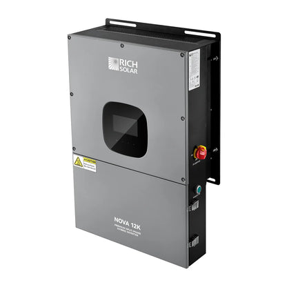 Rich Solar NOVA 12K | 12K Watt 48V Split Phase Hybrid Inverter| 12K W PV Input, 10K W Continuous Output 120/240V | Premium Inverter for Cabins, ADUs, Tiny Homes, Residential, Agriculture, Off-Grid, On-Grid | UL Certified
