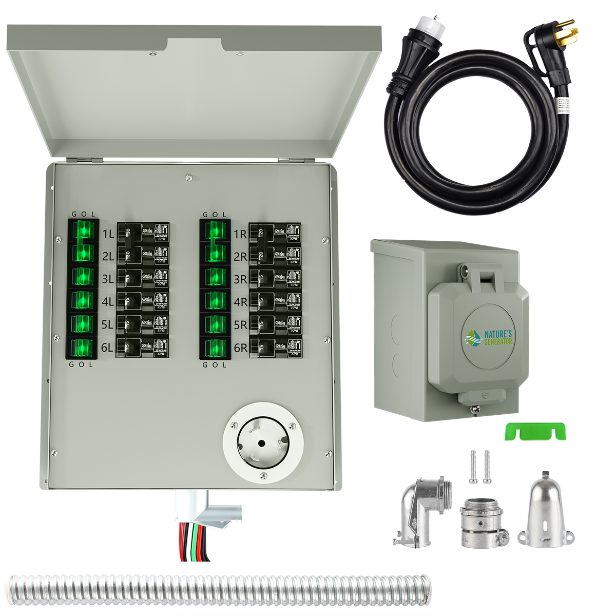 Nature's Generator 12-Circuit 120/240V 50A Non-Automatic Transfer Switch