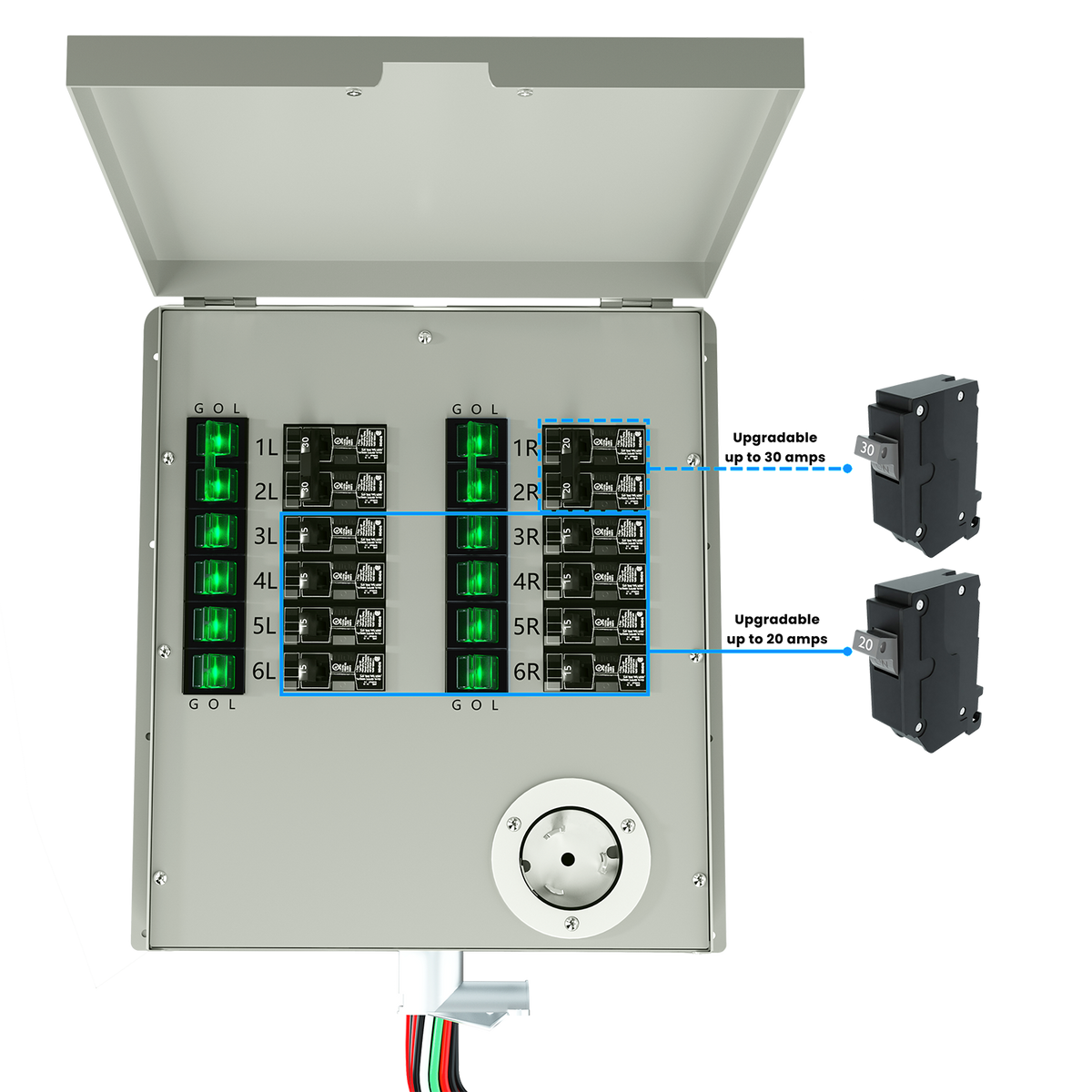 Nature's Generator 12-Circuit 120/240V 50A Non-Automatic Transfer Switch