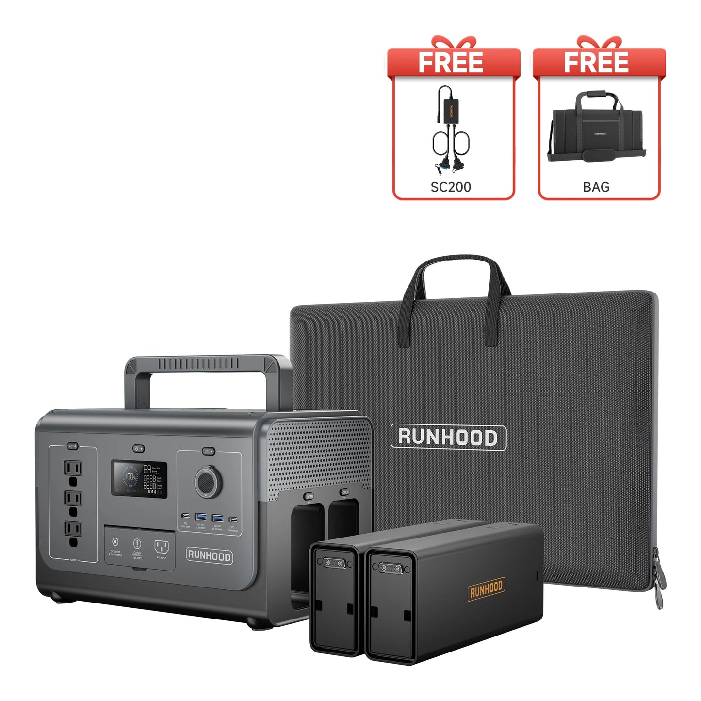 RUNHOOD| RALLYE 1200 | 648Wh 1200W | Portable Power Station