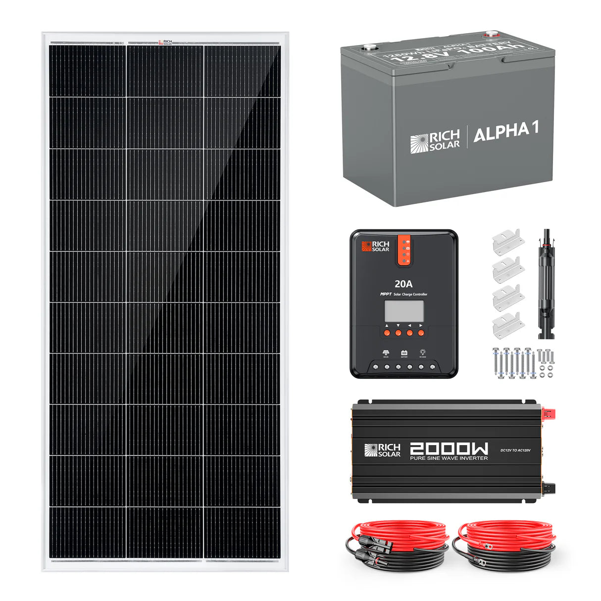 Rich Solar 200 Watt Complete Off-Grid Solar Kit