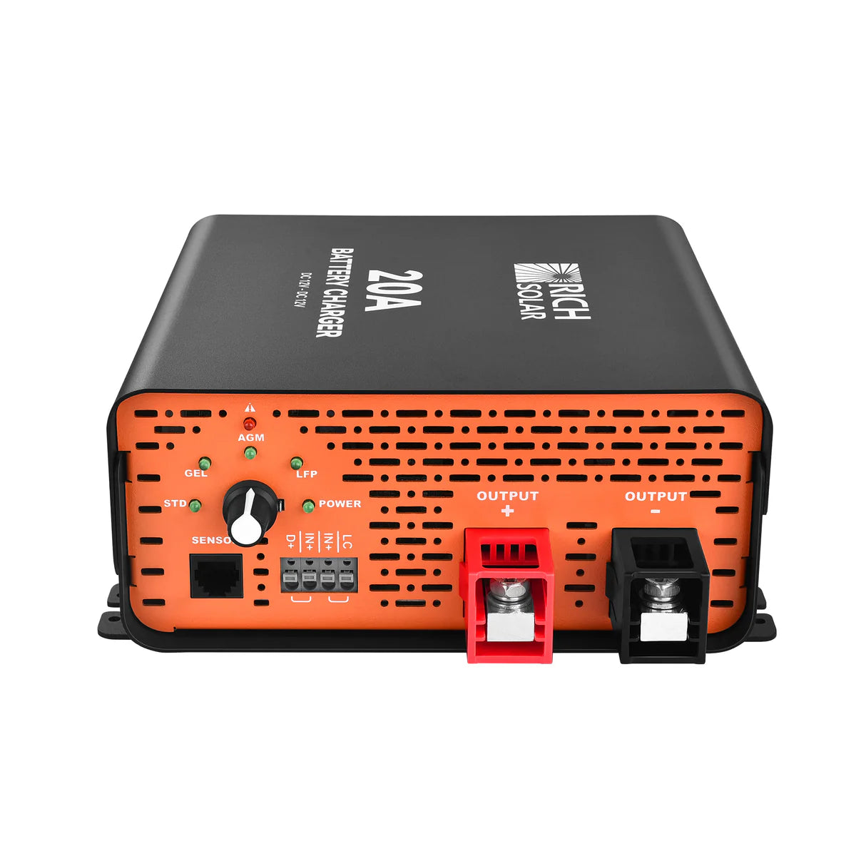 RICH SOLRA 12V DC-DC Battery Charger for RV, Van, Boat, Off-Grid | Lithium & Lead-Acid Batteries