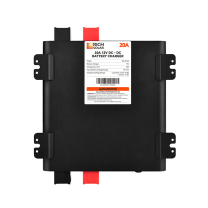 RICH SOLRA 12V DC-DC Battery Charger for RV, Van, Boat, Off-Grid | Lithium & Lead-Acid Batteries