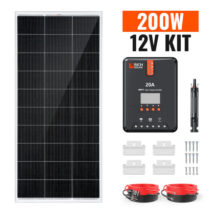 Rich Solar 200 Watt RV & Camping Solar Kit