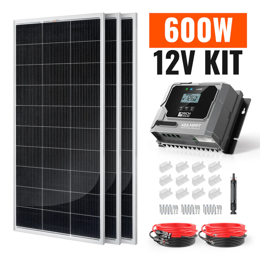 Rich Solar 600 Watt RV & Camping Solar Kit